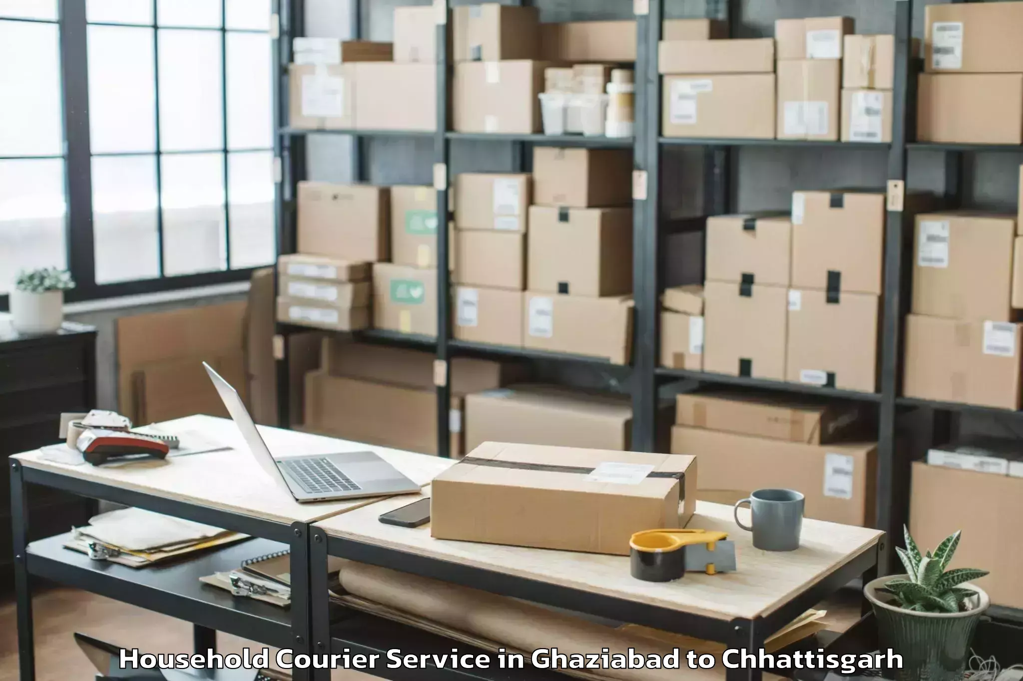 Affordable Ghaziabad to Korba Household Courier